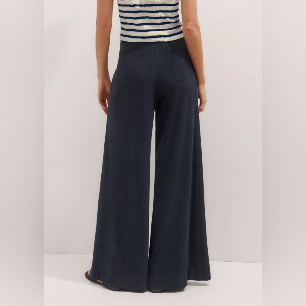 ME+EM NAVY Velvet Crop Top and Wide-Leg Pants Set - Picture 7 of 15